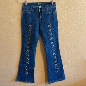 Vintage Bootcut Lace-up Y2K jeans size 5/6